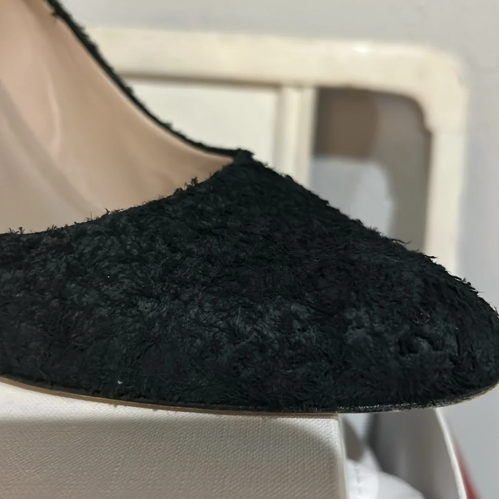 Helmut Lang Distressed Suede Black Heels
